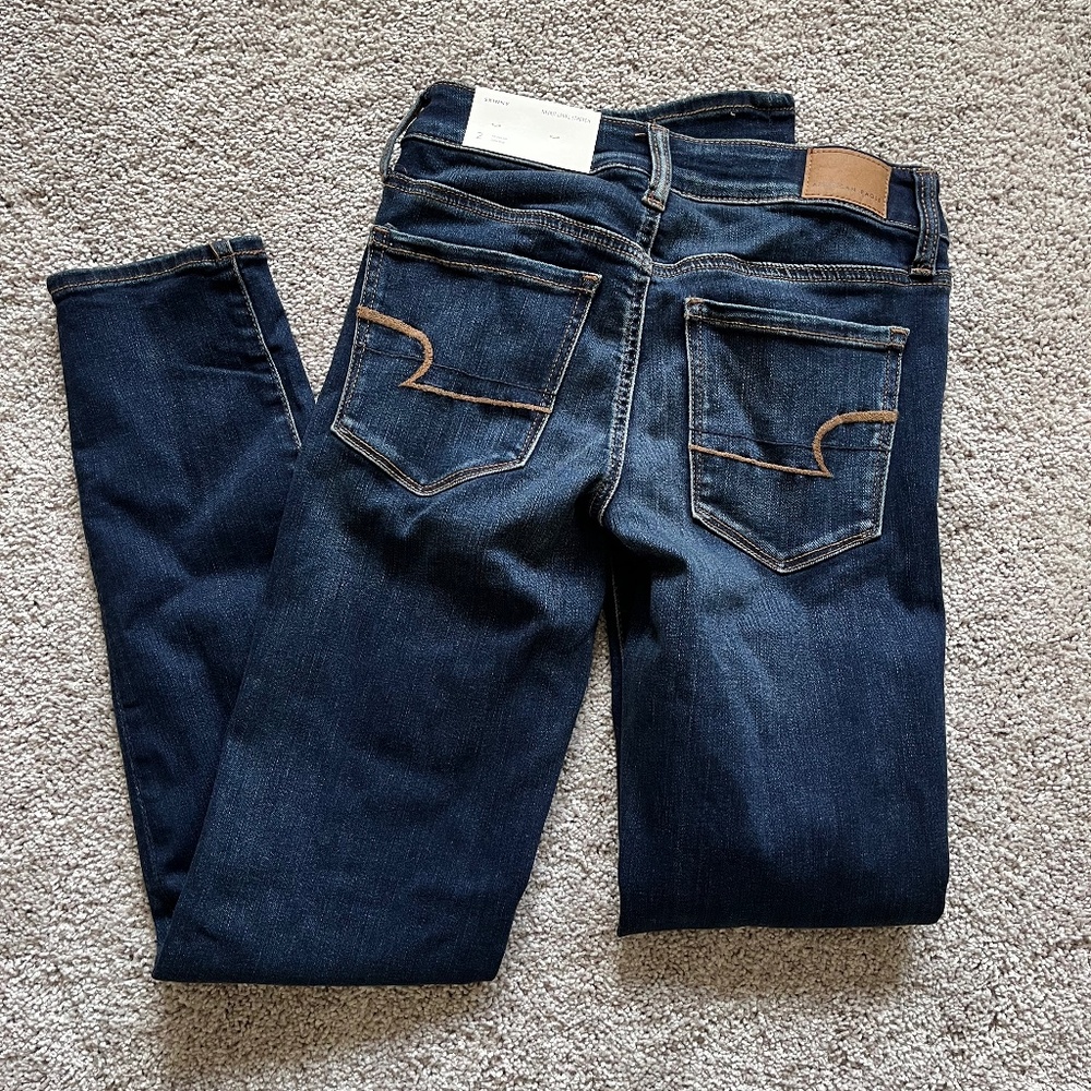 American Eagle Ne(X)T Level Stretch Skinny Low Rise Size 2 NWT